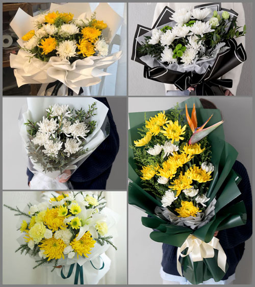 山东莱芜莱城区鹏泉街道上陈家峪村白事花束代送